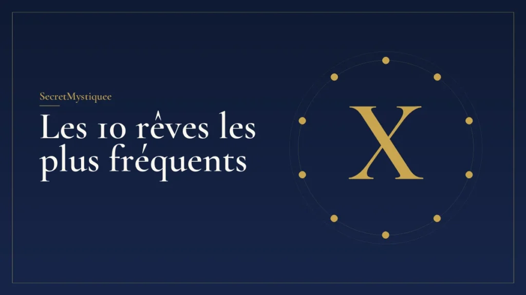 Chiffre romain X entouré de dix points, pour l'article les 10 rêves les plus fréquents