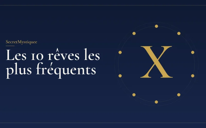 Chiffre romain X entouré de dix points, pour l'article les 10 rêves les plus fréquents