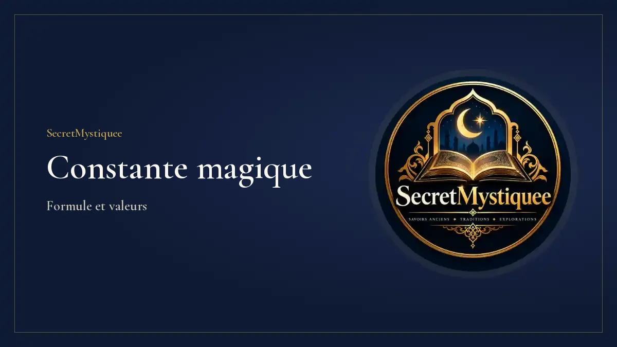 constante magique Couverture de l'article