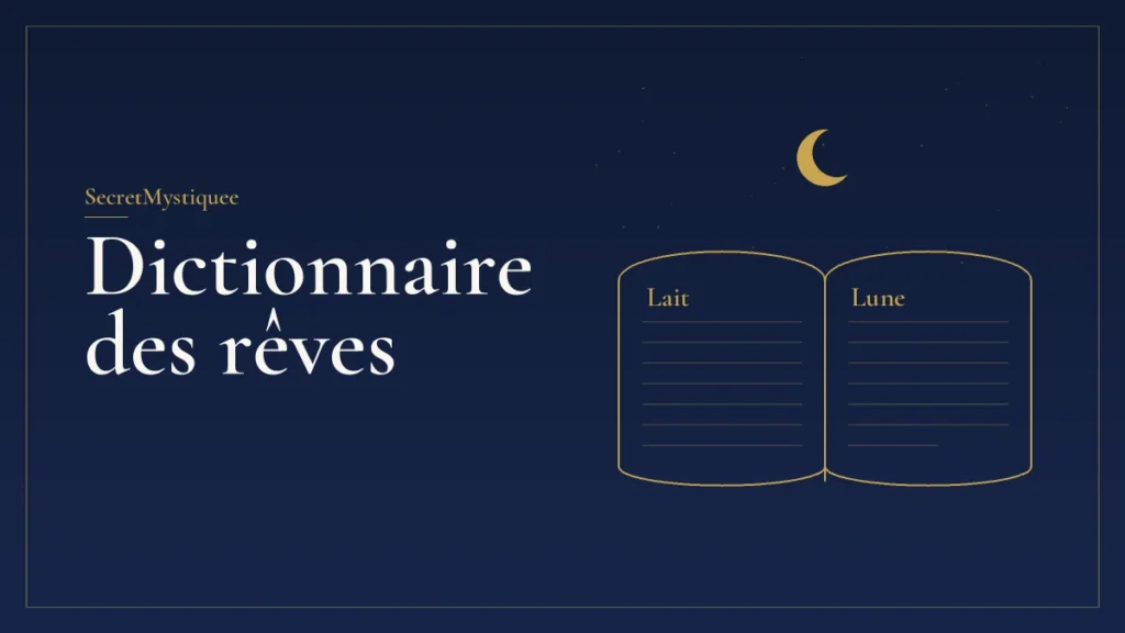 Dictionnaire ouvert aux mots Lait et Lune sous un croissant, pour l'article dictionnaire des rêves