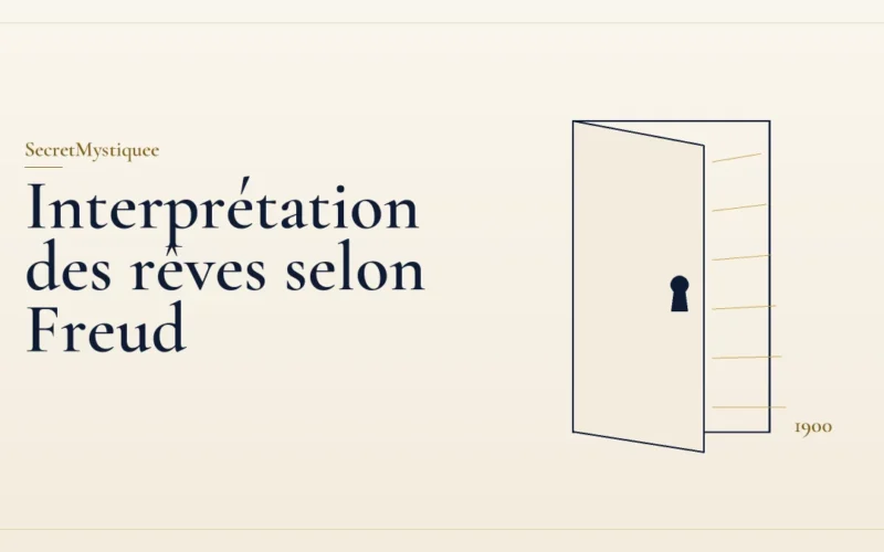 Porte entrouverte avec un trou de serrure, pour l'article interprétation des rêves selon Freud