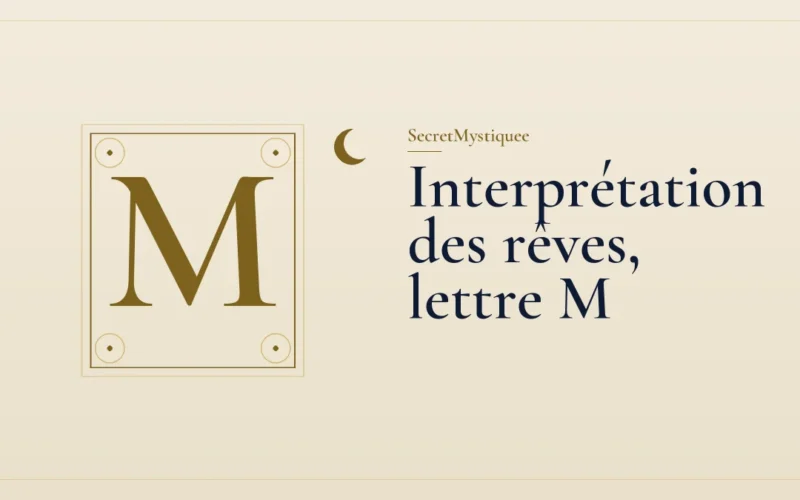 Lettrine M dans un cadre sur parchemin, pour l'article interprétation des rêves lettre M