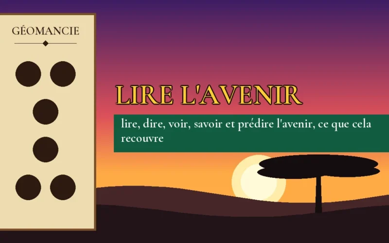 Affiche de l'article Lire l'avenir, figure de géomancie sur parchemin et coucher de soleil africain