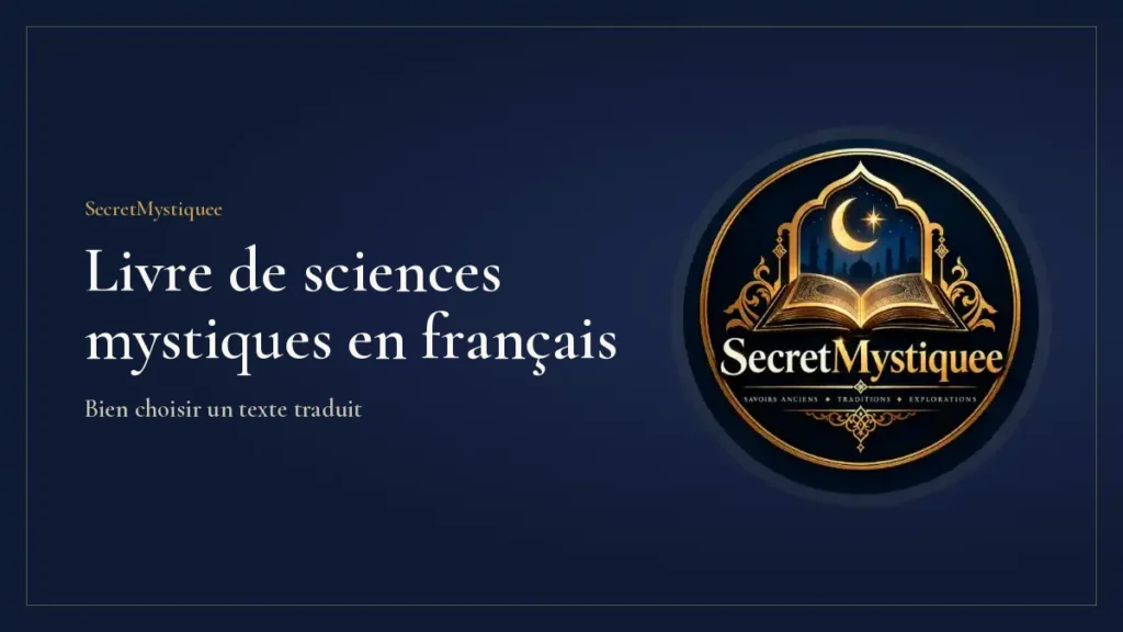 livre de sciences mystiques en français Couverture de l'article