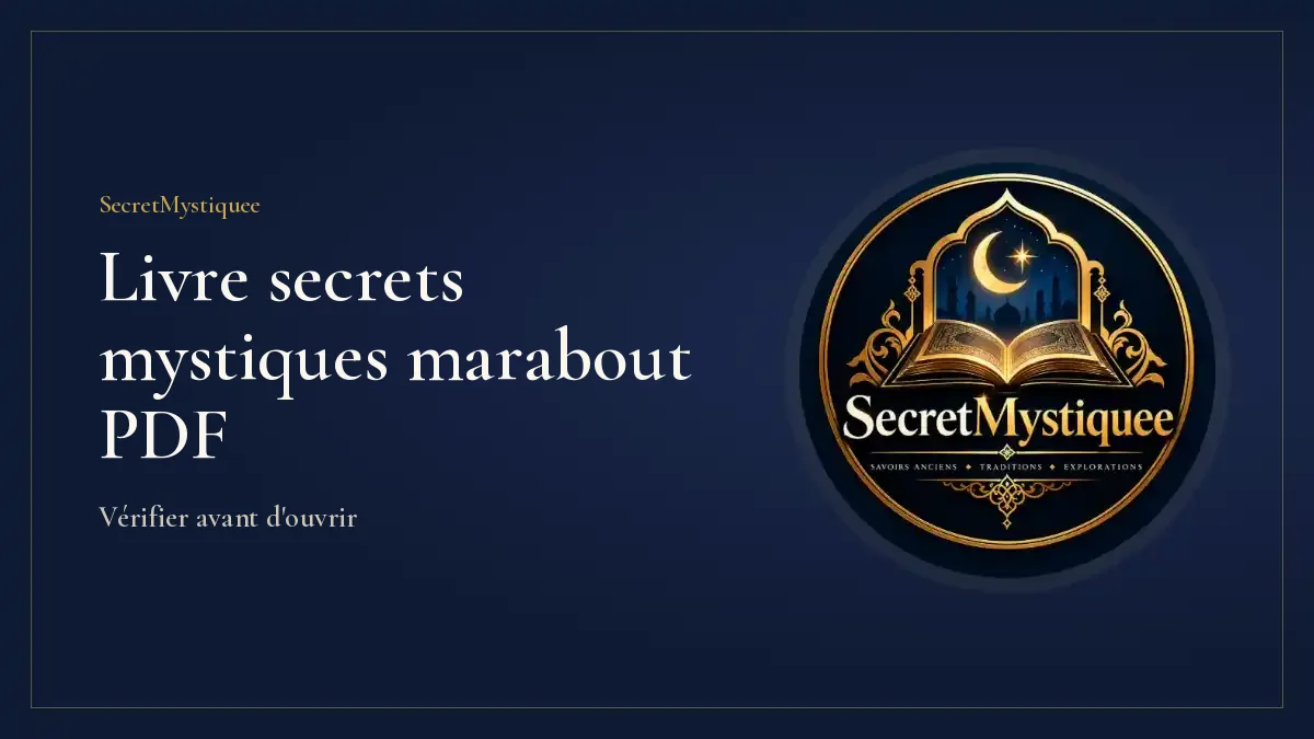 livre secrets mystiques marabout PDF Couverture de l'article