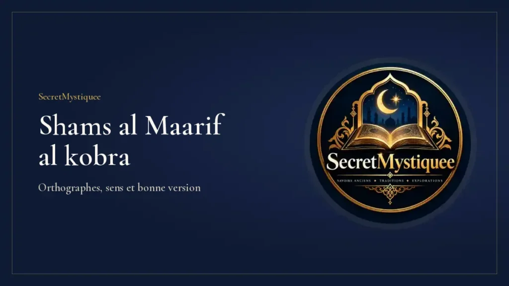 Livre Shams al Maarif al kobra : couverture de l'article