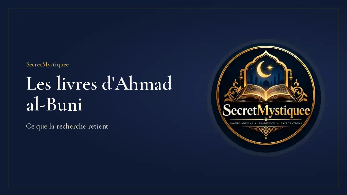 Quels sont les livres écrits par Ahmad al-Buni ? Couverture de l'article
