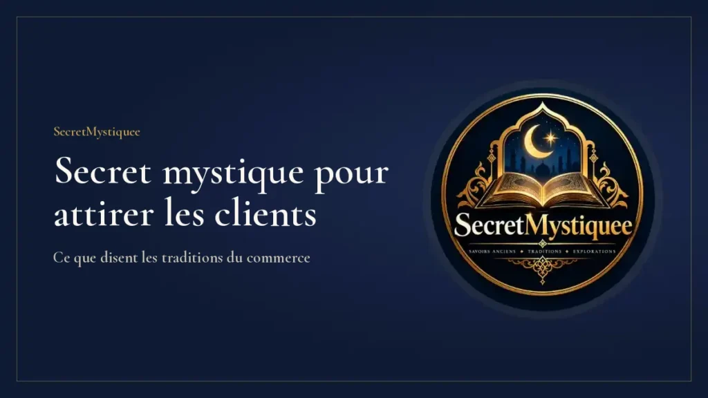 Étal de marchand éclairé à la lampe, avec un registre manuscrit ouvert, illustration pour l'article secret mystique pour attirer les clients