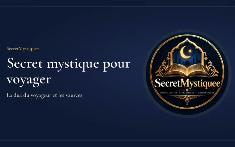 Valise posée près d'une porte ouverte au lever du jour, illustration pour l'article secret mystique pour voyager