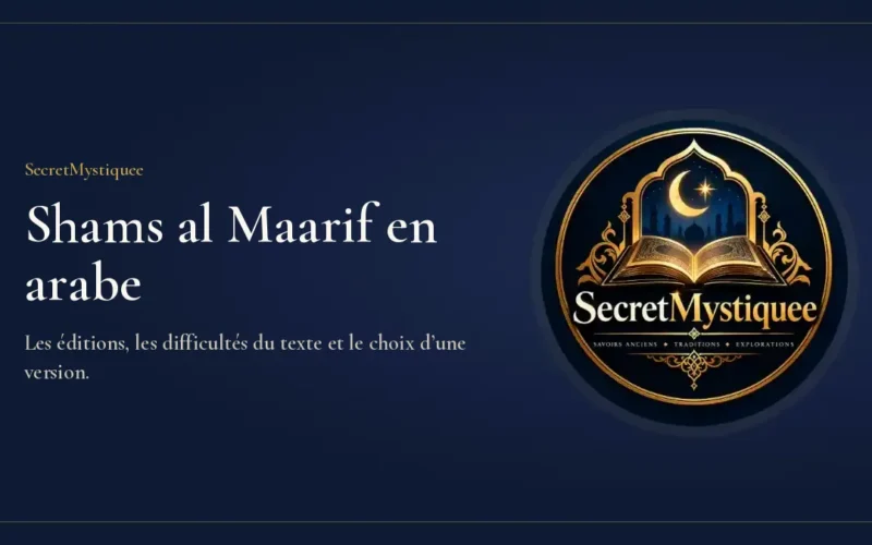 Shams al Maarif en arabe : couverture de l’article