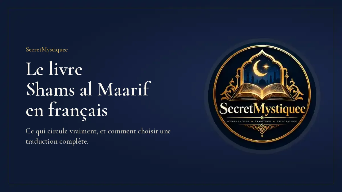 Le livre Shams al Maarif en français : couverture de l’article