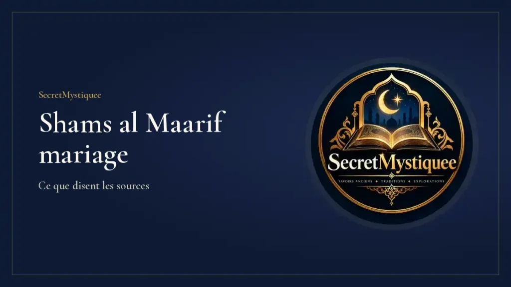 Shams al Maarif mariage Couverture de l'article