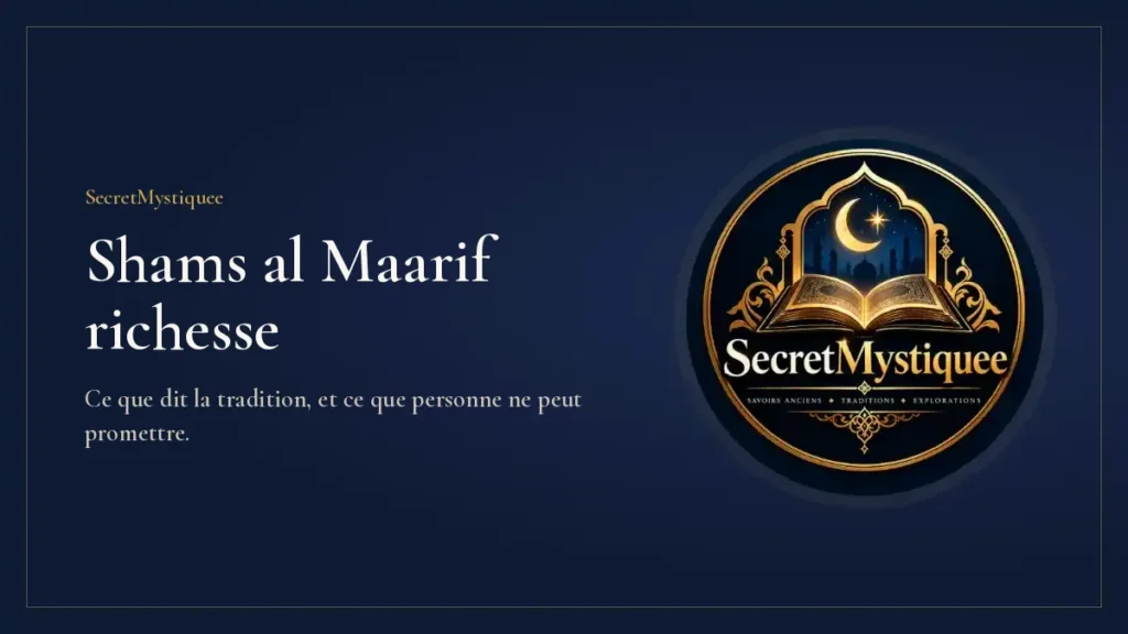 Shams al Maarif richesse : couverture de l’article