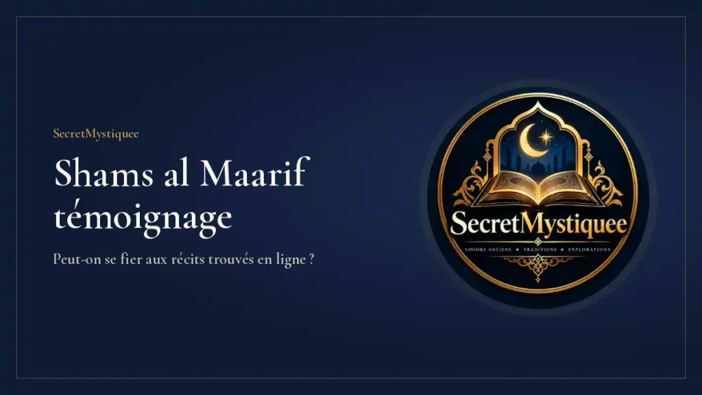 Shams al Maarif témoignage : couverture de l'article