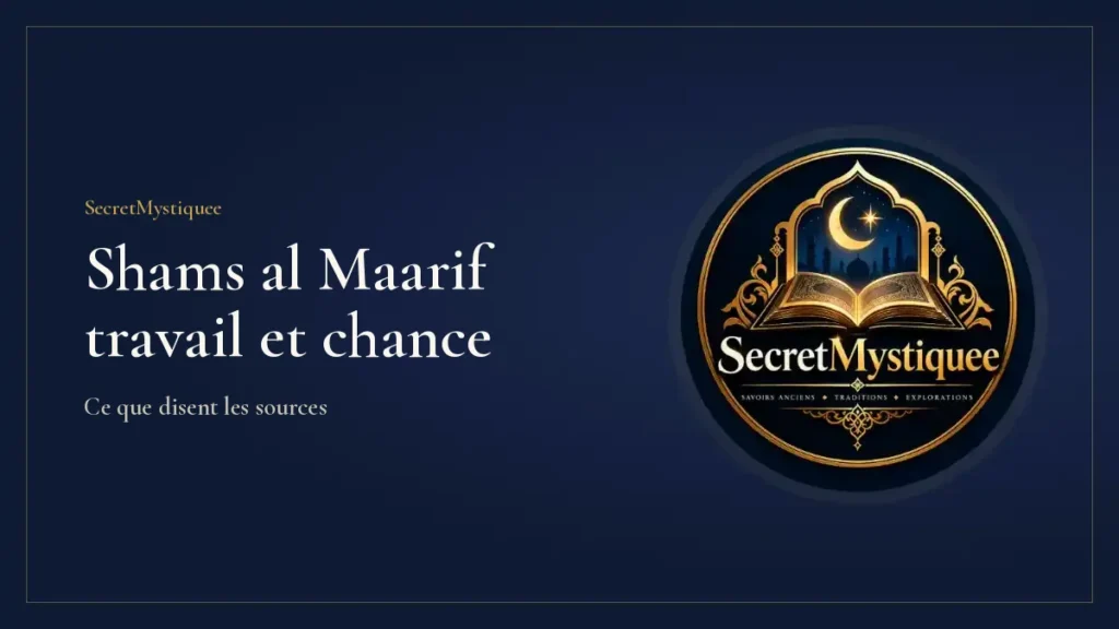 Shams al Maarif travail et chance Couverture de l'article