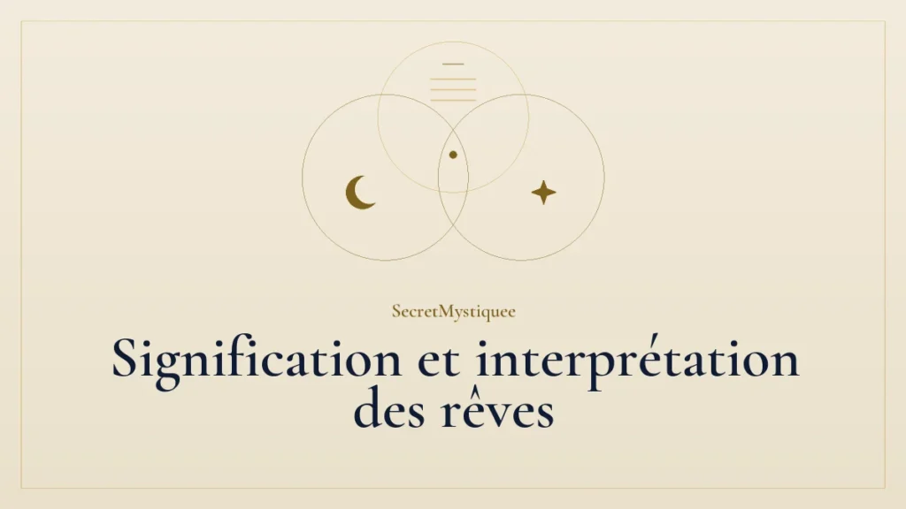 Trois cercles qui se recoupent avec un croissant et une étoile, pour l'article signification et interprétation des rêves